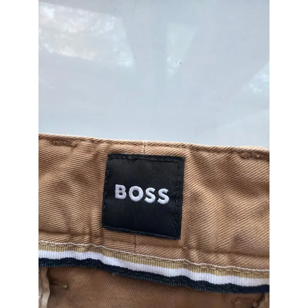 Hugo Boss Men's Slice Slim Fit Chino Shorts 34R Tan